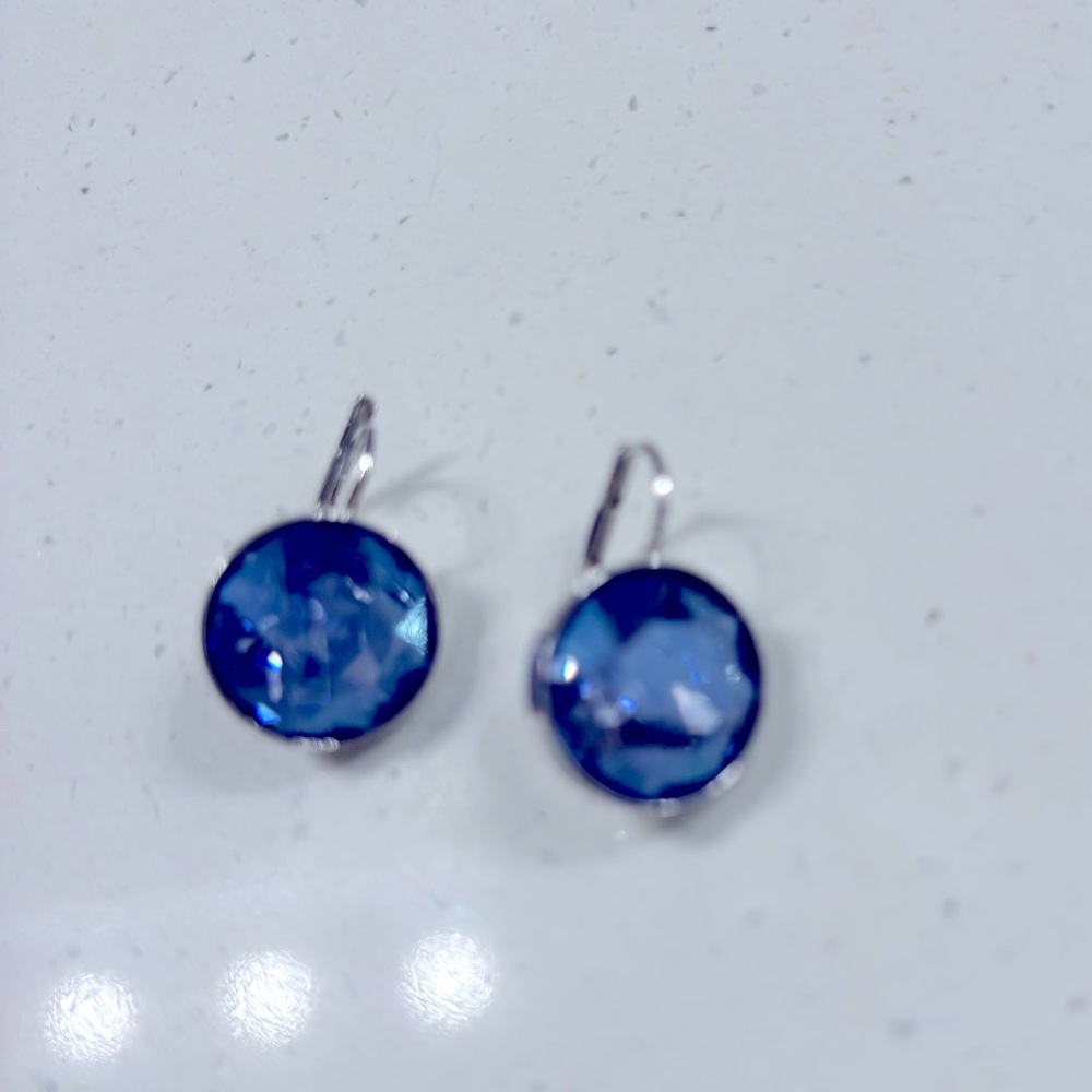 Swarovski Blue Crystal Earrings